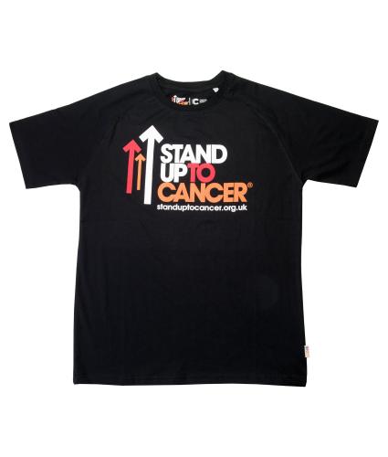 Stand Up To Cancer Men's Full Logo Black T-shirt