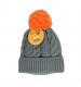 Stand Up To Cancer Grey and Orange Bobble Hat - Grey
