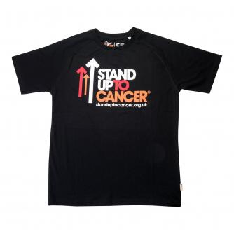 Stand Up To Cancer Men's Full Logo Black T-shirt