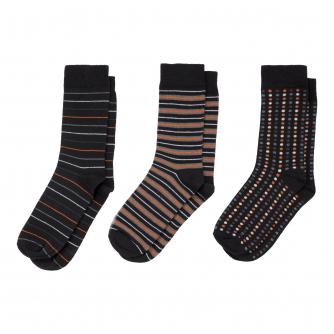 Men's 3 Pack Spots & Stripes Socks